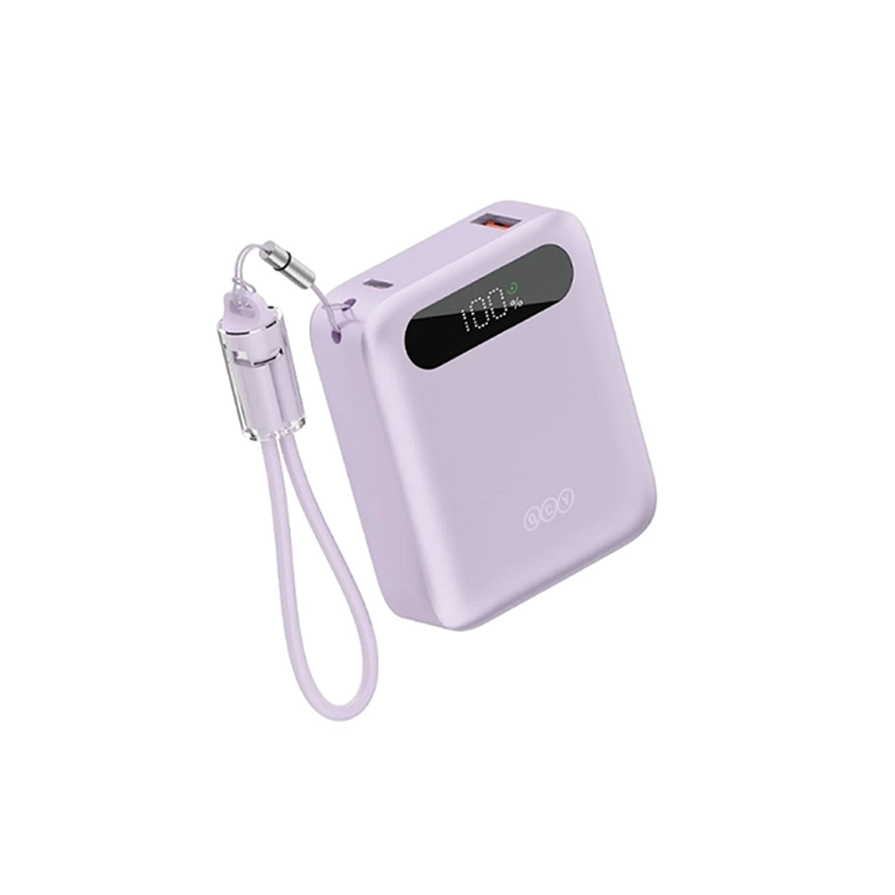پاوربانک فست شارژ QCY 10000mAh مدل PB10D 22.5W - بنفش (گارانتی 18 ماهه شرکتی)